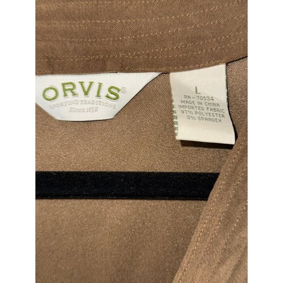 Orvis Vest Men's Brown Button Front Pockets Lightweight Large - Picture 3 of 10